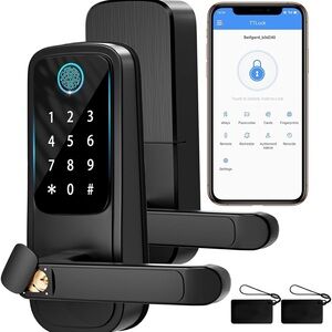Smart Door Lock with Handle, Fingerprint Door Lock